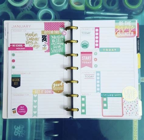 Mini Happy Planner Page Idea Agendas Arte En Cuadernos Planners