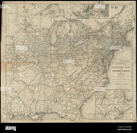 Mapa ferroviario de los Estados Unidos y Canadá Ferrocarriles