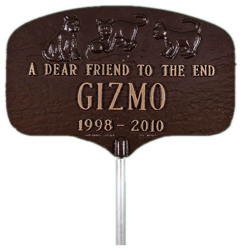 Cat Memorial Plaque – Cast Aluminum Pet Memorial Plaques