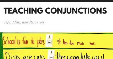 Teaching Conjunctions For Elementary Education