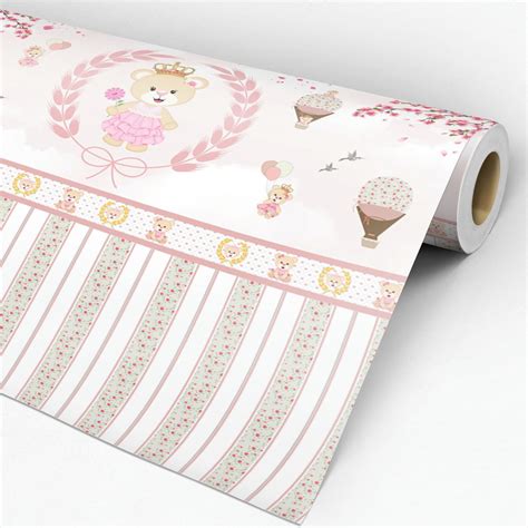 Adesivo Papel De Parede Ursinha Princesa Quarto Infantil Elo