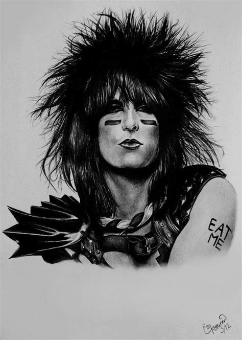 Old School Nikki Sixx From M Tley Cr E Celebrity Drawings Celebrity