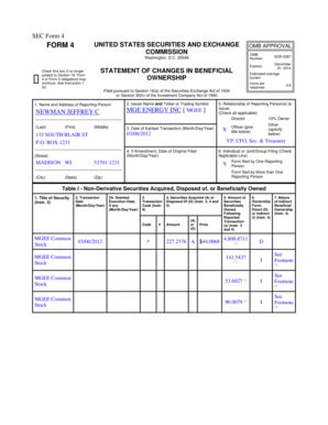 Fillable Online Sec Form Page Of Sec Form United States