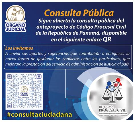 Ojudicialpanamá On Twitter ¡atención¡ La Consulta Pública Del Anteproyecto Del Código