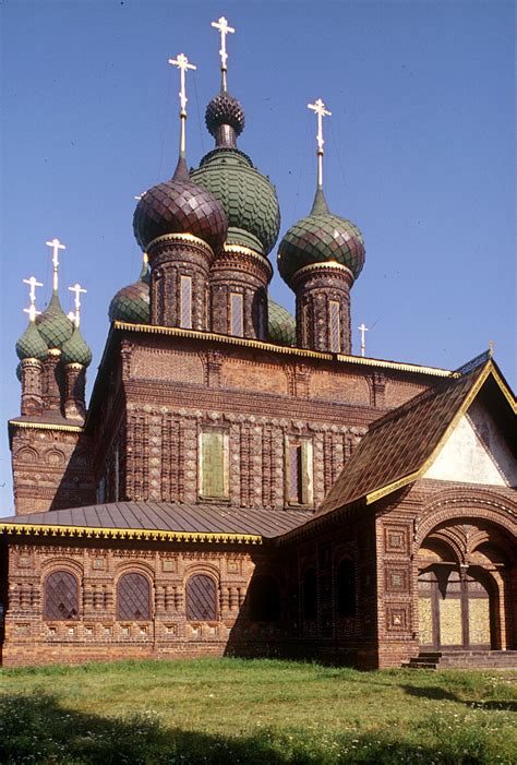 Lukisan Lukisan Indah Yaroslavl Gereja Yohanes Pembaptis Di Tolchkovo