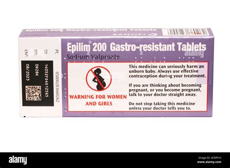 Epilim 200 Gastro Resistant Sodium Valproate Tablets Stock Photo Alamy