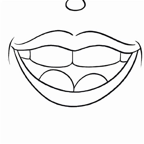 Desenho De Boca Sorrindo Para Imprimir - Desenhos de Bocas Sorrindo para Imprimir e Colorir Grátis
