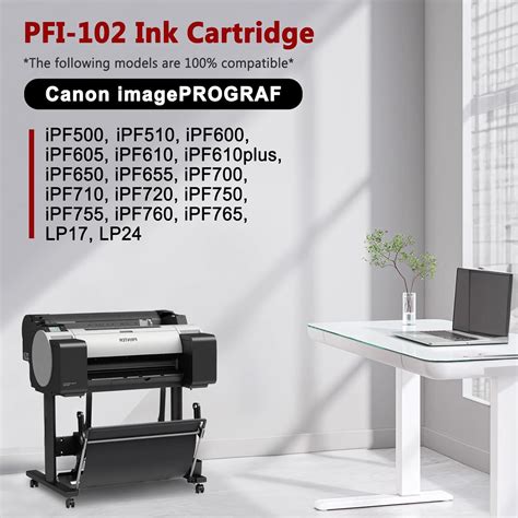 Pfi Cartucho De Tinta Negro Mate Pigmento Reemplazo Para Canon Pfi