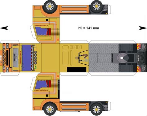 Free Download Paper Model Trucks Trailer Campanones