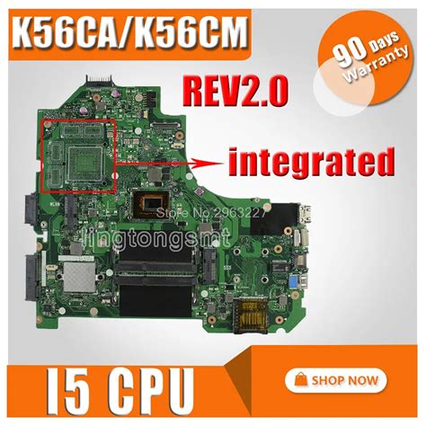 K56CM Motherboard REV 2 0 I5 CPU For ASUS S56ca K56CA S550CA Laptop