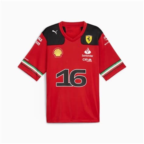 Scuderia Ferrari 2023 Team Charles Leclerc Camisa De Futebol