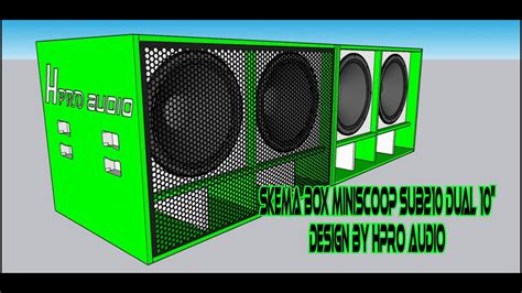 SKEMA PLAN BOX SPEAKER MINISCOOP SUB210 DUAL 10 INCH Cocok Buat