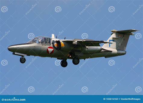 Austrian Air Force SAAB 105 Trainer Jet Editorial Image - Image of ...