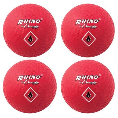 6" Red Playground Ball, Pack of 4 | Michaels