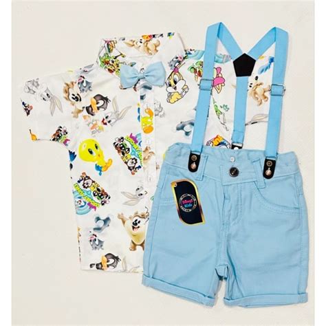 Roupa Baby Looney Tunes - ROUPA INFANTIL SOCIAL LOONEY TUNES BABY CONJUNTO TEMÁTICO FESTA ...