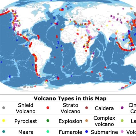 Map Of The World Volcanoes - Show Me The United States Of America Map