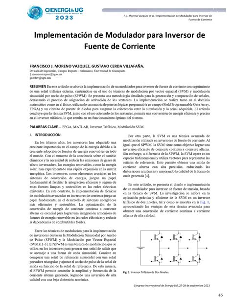 Pdf Implementaci N De Un Modulador Para Inversor De Fuente De Corriente