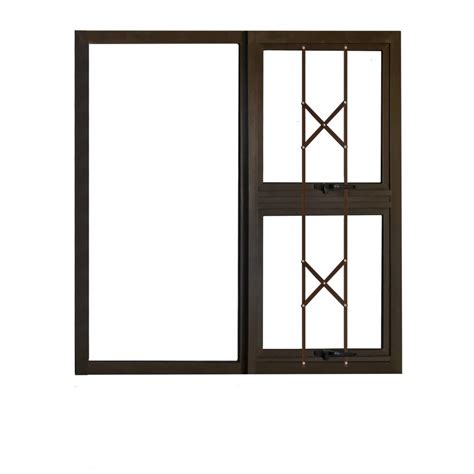 Window Frame Aluminium Ptt Bronze And Burglar Bar Clear Left