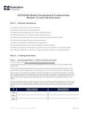 Itech Lab Pdf Itech Mobile Development Fundamentals Module