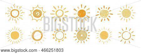 Doodle Sun Sketch Vector & Photo (Free Trial) | Bigstock