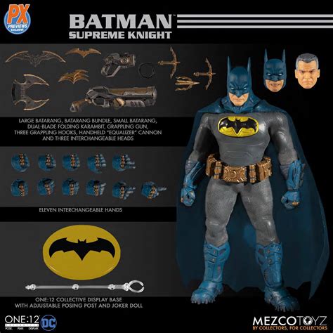 Mezco One 12 Collective PX Batman Supreme Knight Blue 4ColorHeroes