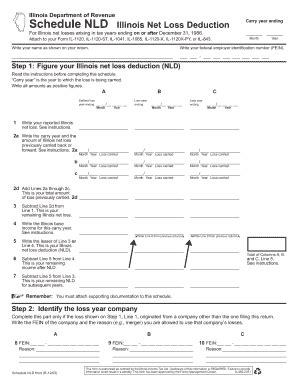 Fillable Online Tax Illinois Schedule Nld Income Tax Corporate