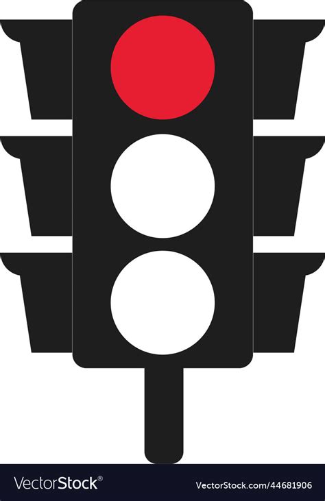 Red traffic light icon signal sign Royalty Free Vector Image