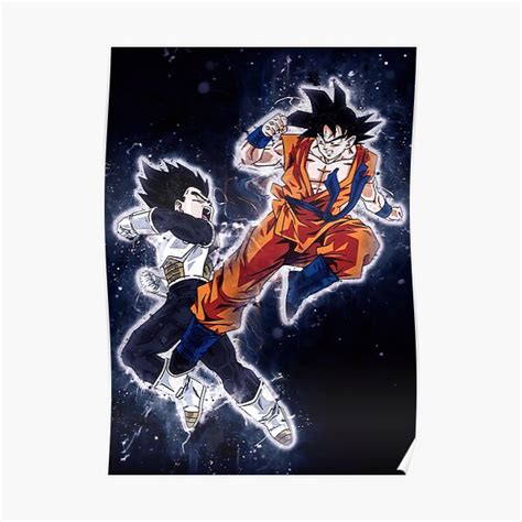 Goku Vs Vegeta Poster For Sale By JonathanJeffrey Redbubble