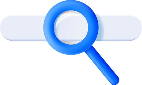 3d Search Bar Blank With Magnifying Glass 35715090 Png