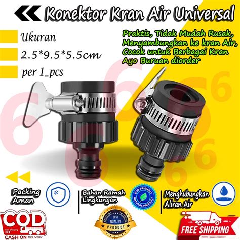 Jual Konektor Kran Air Universal Sambungan Keran Ke Selang Air Tap