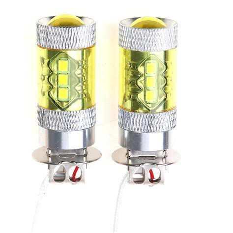 Pcs Led Fog Lights V H W Smd Led Car Fog Light Yellow High