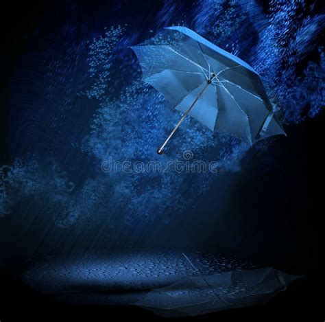 Umbrella In Rain Stock Photography - Image: 4014482