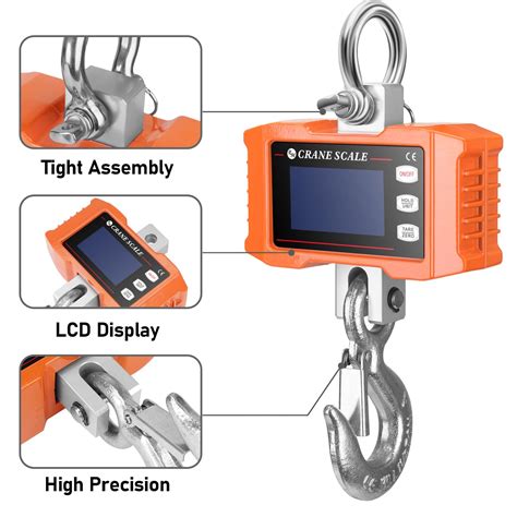 ROMECH 2200lbs Digital Hanging Crane Scale With Cast Aluminum Case