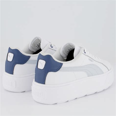 Tenis Puma Branco E Azul - Tênis Puma Karmen L BDP Feminino Branco e Azul - FutFanatics