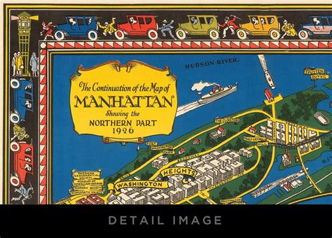 A Map Of The Wondrous Isle Of Manhattan 1926 30x20 36x24 Etsy