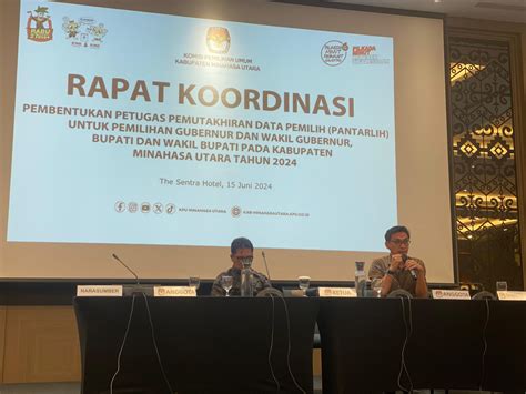 Kpu Minut Gelar Rakor Pembentukan Pantarlih Untuk Pilkada 2024