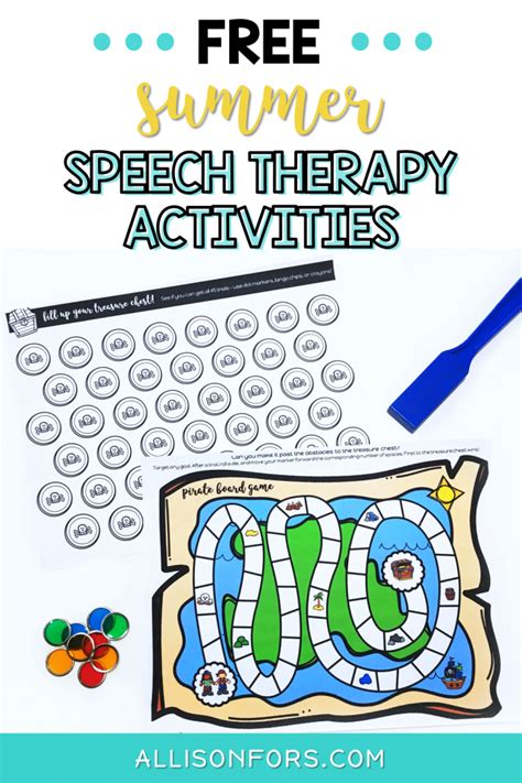 Free Summer Speech Therapy Allison Fors