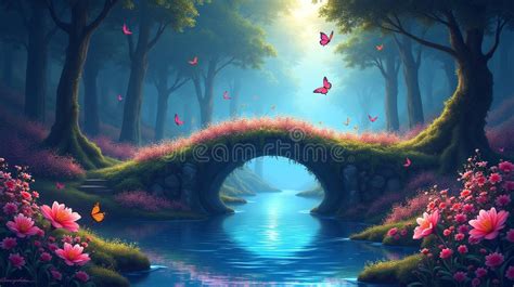 Rainbow Bridge Of Whispers Stock Illustration Illustration Of Magical