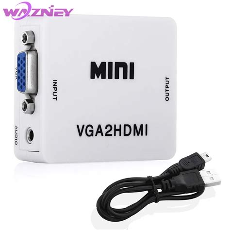 Mini Hdmi To Vga Converter Box Hd 1080p Vga2hdmi Hdmi2vga Av Vga To Hdmi Audio Video Adapter For