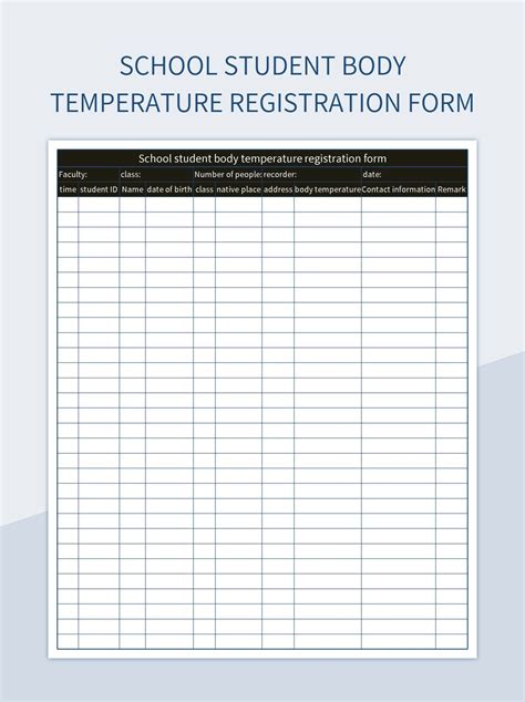 Free Student Body Temperature Templates For Google Sheets And Microsoft