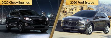 2020 Chevy Equinox Vs 2020 Ford Escape Comparisons