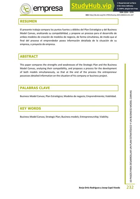 Pasos Para Desarrollar Un Plan Estrat Gico Y Un Business Model