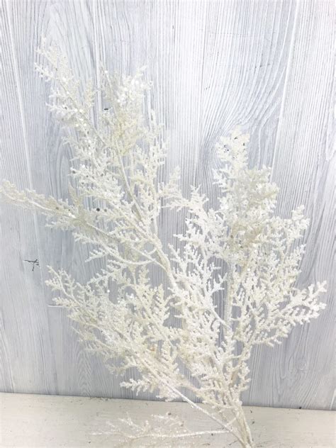 White Glitter Cedar Stem Kelea S Florals