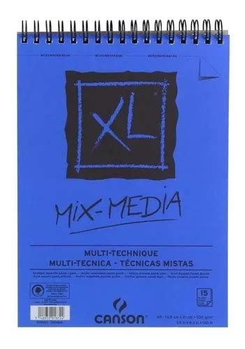 Block Canson Xl Mix Media 300 Grs A5 Con Espiral