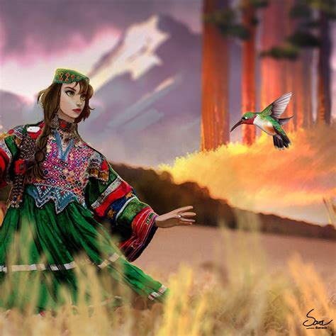 Afghan Girl Illustration By Sara Barackzay Rafghan