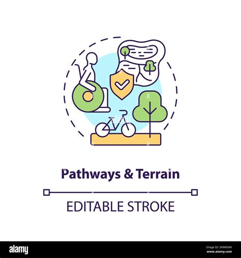 Pathways And Terrain Concept Icon Stock Vector Image Art Alamy