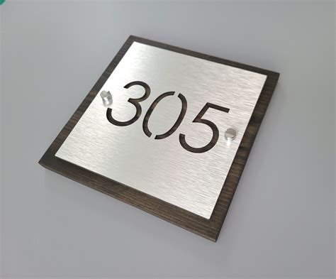 Square Door Number 5x5 Apartment Numbers Hotel Room Numbers Modern