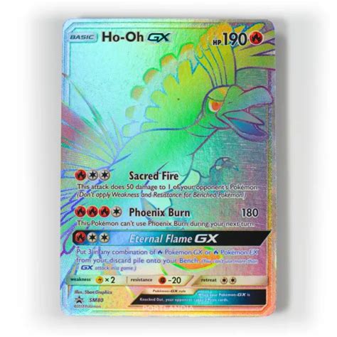 Pokemon Ho Oh Gx Sm Sm Shining Legends Black Star Promo Card