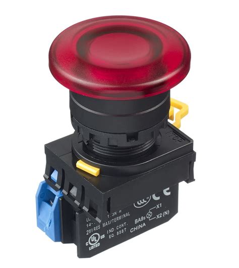 Yw1l A4e10q4r Idec Yw Series Illuminated Push Button Complete Unit