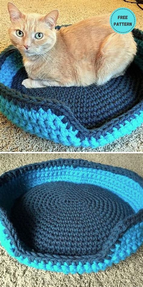 19 Free Crochet Cat Bed Patterns You Can Easily Make The Yarn Crew